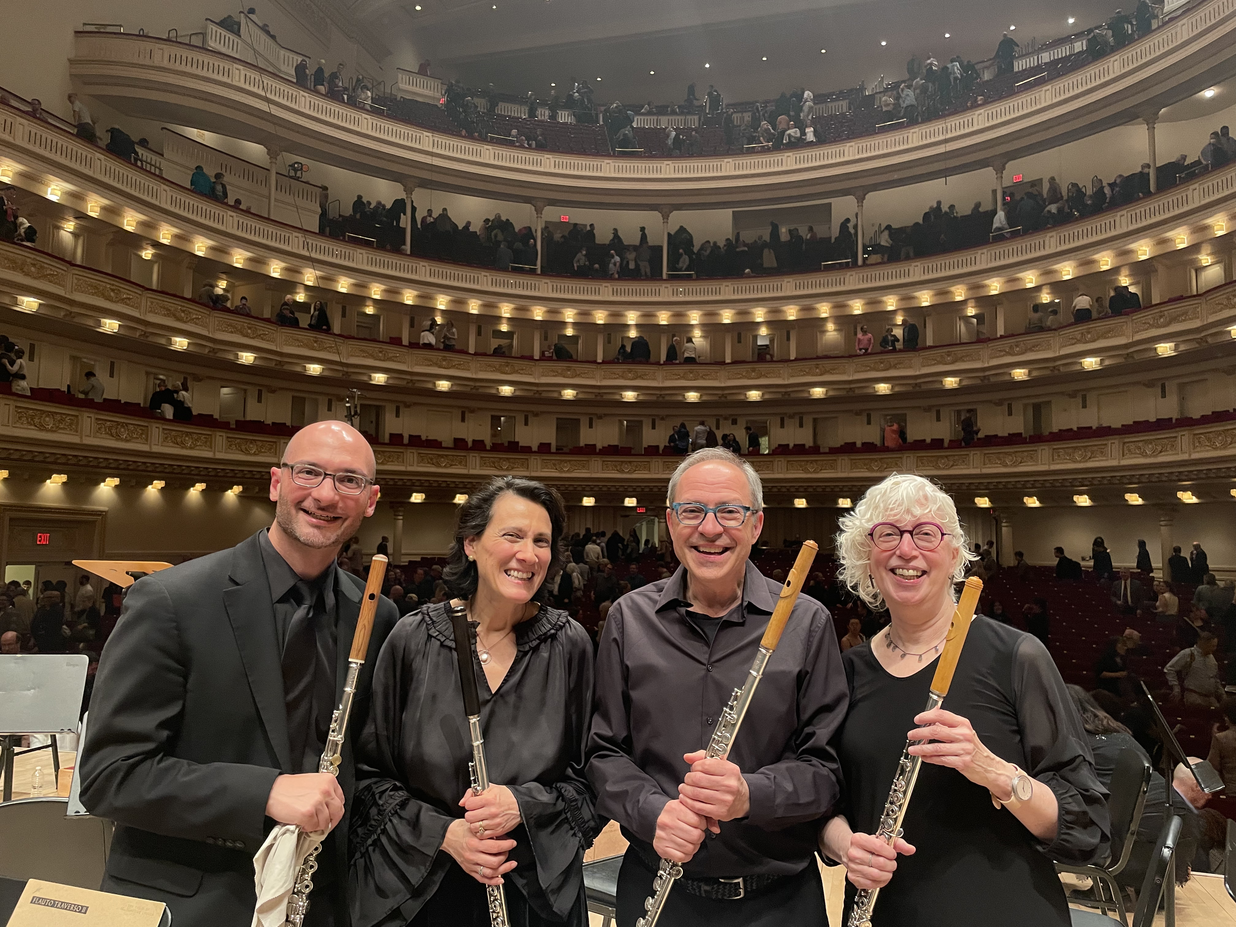 Nothing better than playing Bach with wooden headjoints at Carnegie Hall!